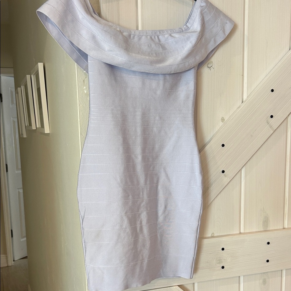 INDUSTRY Elegant Lavender Off-Shoulder Bodycon Dress size small
